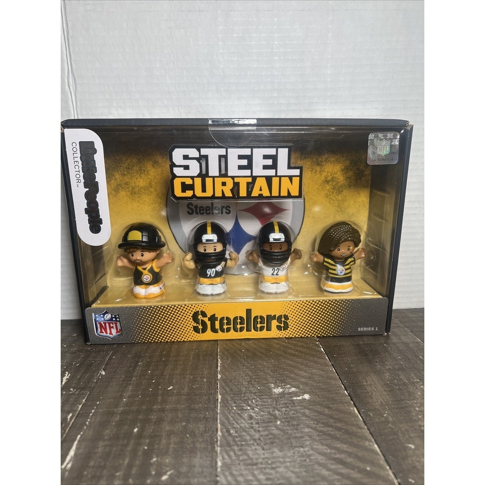 Fisher Price NFL Pittsburgh Steelers "STEEL CURTAIN" Little People Set NIB